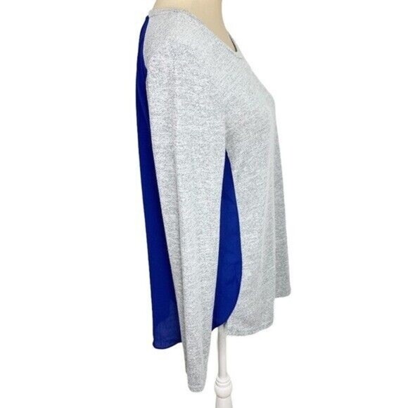 MARKET And SPRUCE Women Top Gray & blue Sz M Pullover - Picture 6 of 12